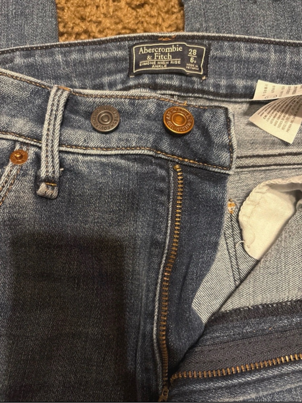 Abercrombie & Fitch Dark Blue High-Rise Jeans
